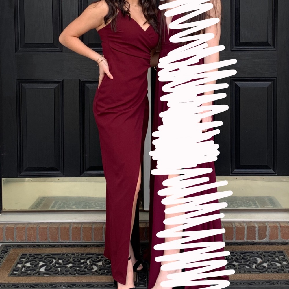 wine colored lulus maxi dress